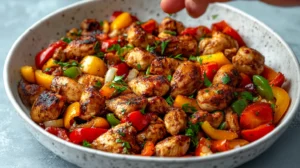 chicken with peppers and onions