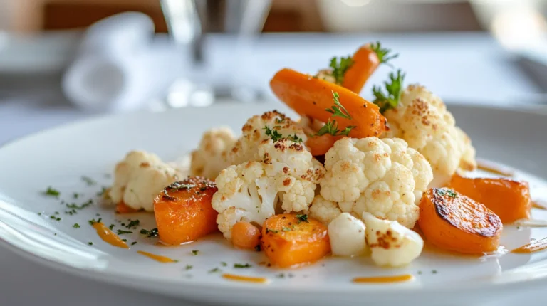 roasted cauliflower and carrots