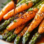 roasted carrots and asparagus