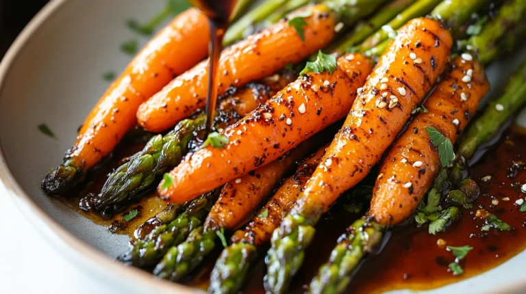 roasted carrots and asparagus