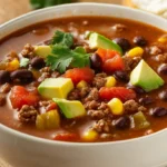 Chipotle ground beef soup