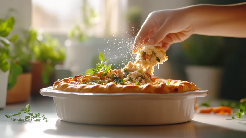 chicken pot pie using crescent rolls