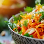 carrot salad with tops