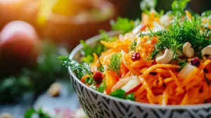 carrot salad with tops