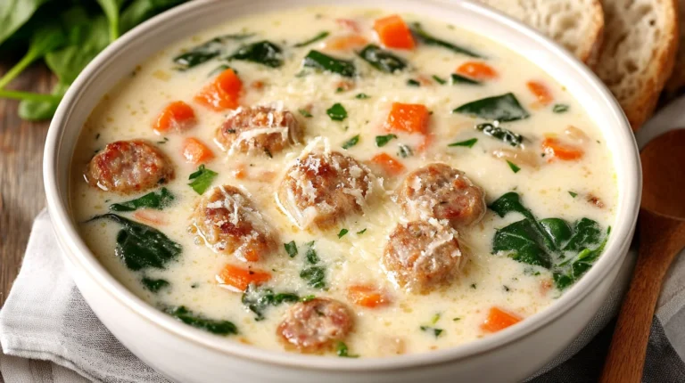 Creamy Parmesan Italian Sausage Soup