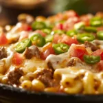 beef queso mac and cheese