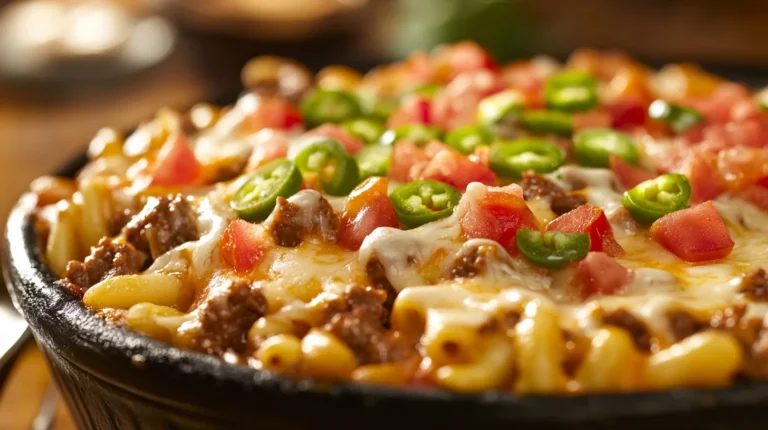 beef queso mac and cheese