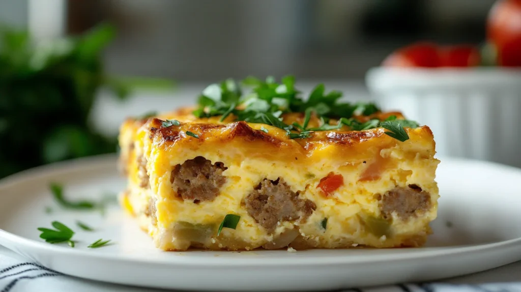 Cream cheese breakfast sausage casserole