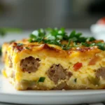 Cream cheese breakfast sausage casserole