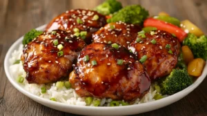 teriyaki chicken in an air fryer