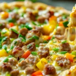 sausage gravy breakfast pizza