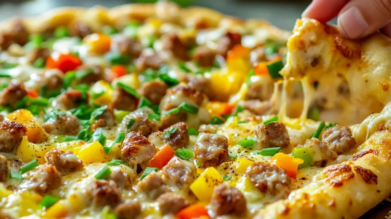 sausage gravy breakfast pizza