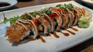 chicken tempura sushi roll