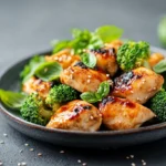 basil chicken and broccoli