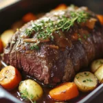 beef stew in a roaster