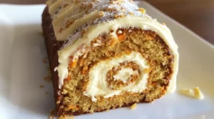 Carrot Cake Roll with Cream Cheese Frosting