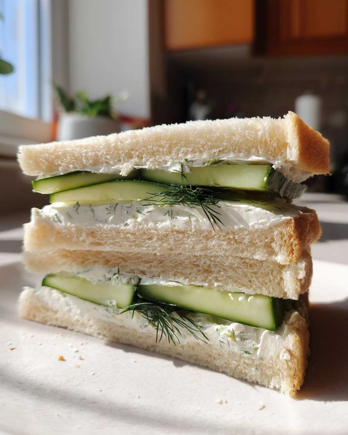 Creamy Cucumber Tea Sandwiches