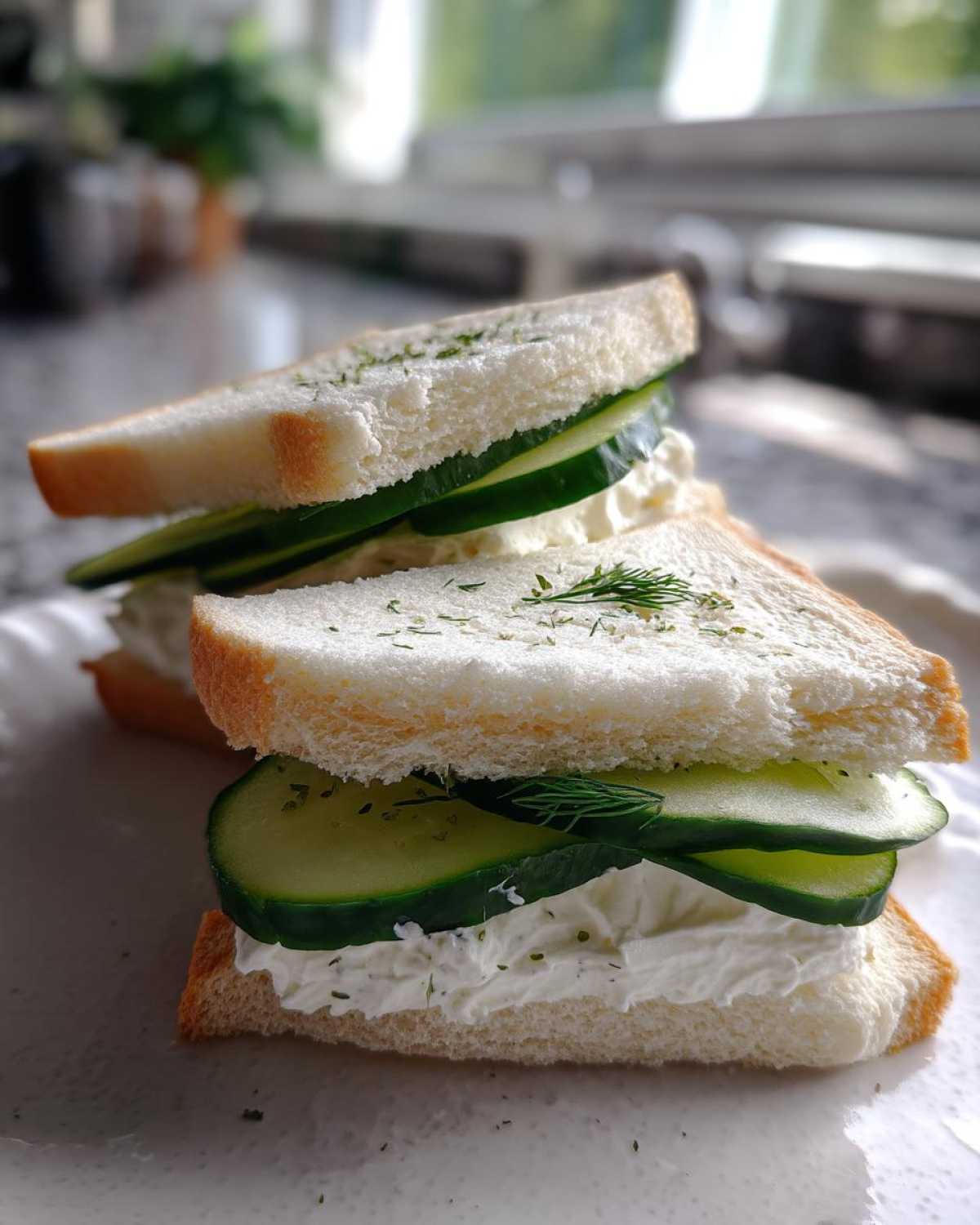 Creamy Cucumber Tea Sandwiches