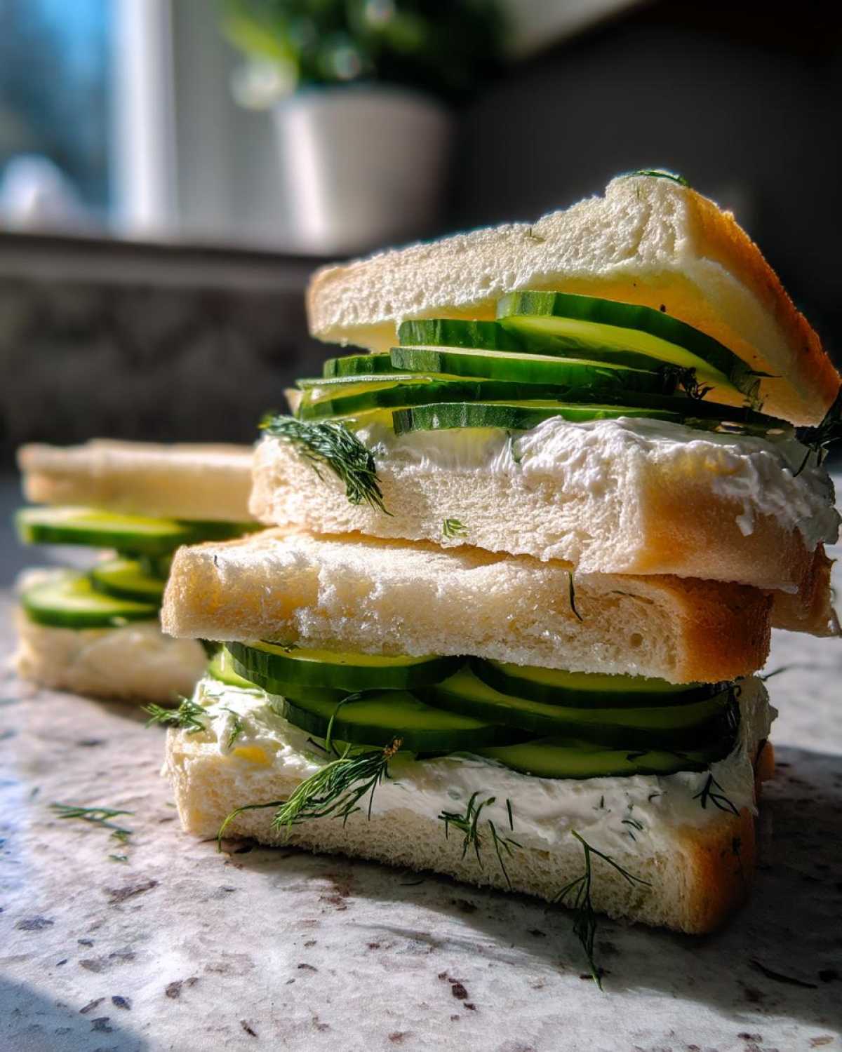 Creamy Cucumber Tea Sandwiches