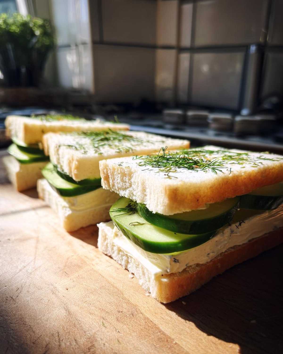 Creamy Cucumber Tea Sandwiches