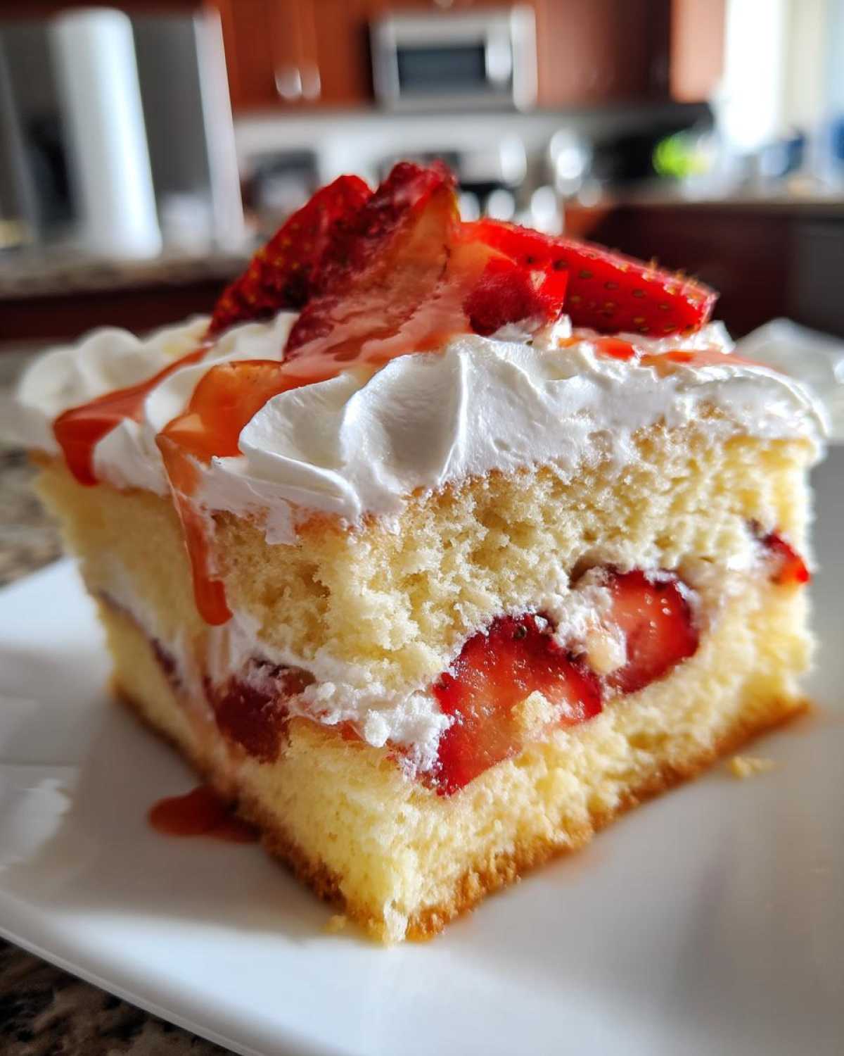 Strawberry Shortcake Poke Cake