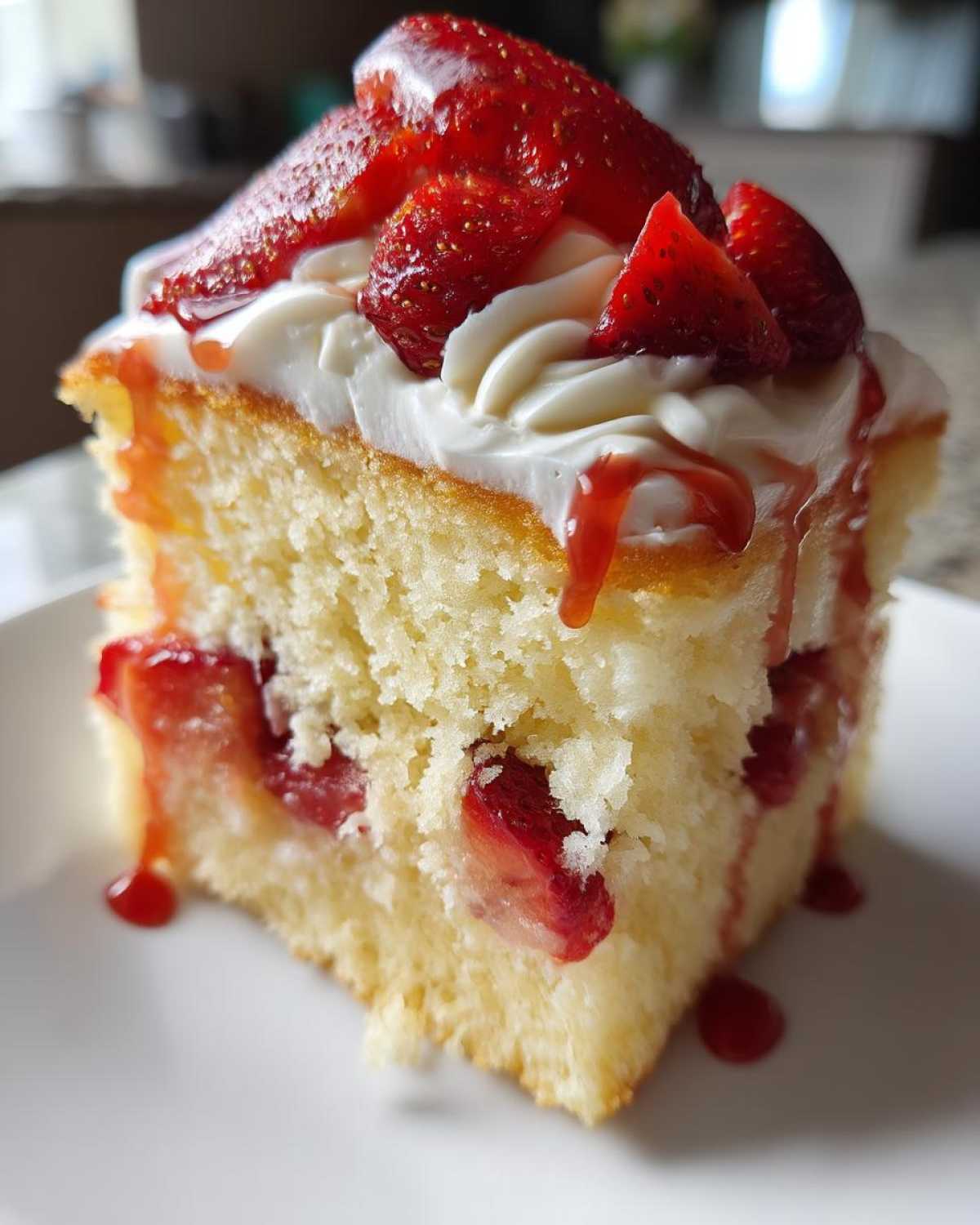Strawberry Shortcake Poke Cake