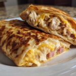 Air Fryer Chicken Ham & Cheese Wraps