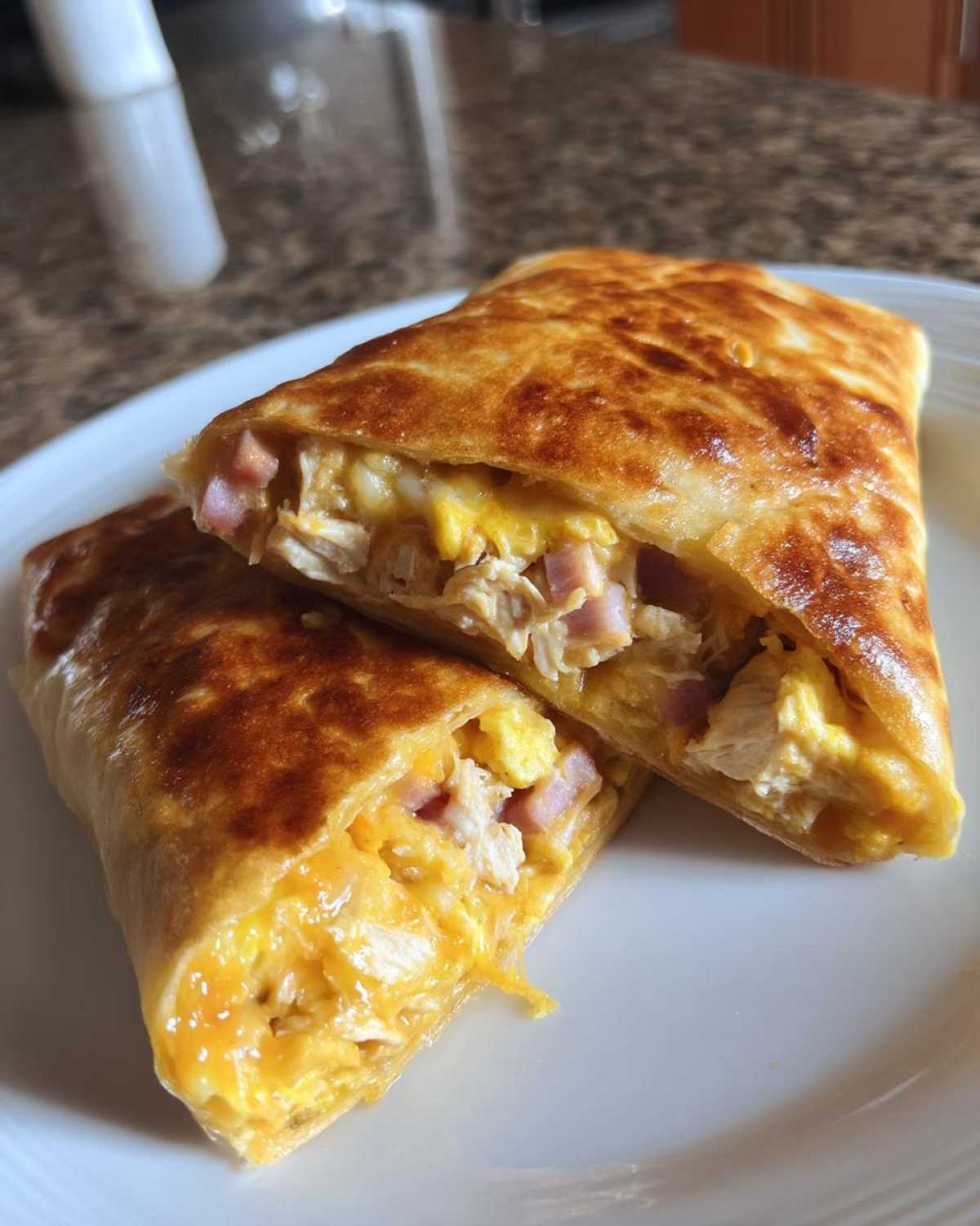 Air Fryer Chicken Ham & Cheese Wraps
