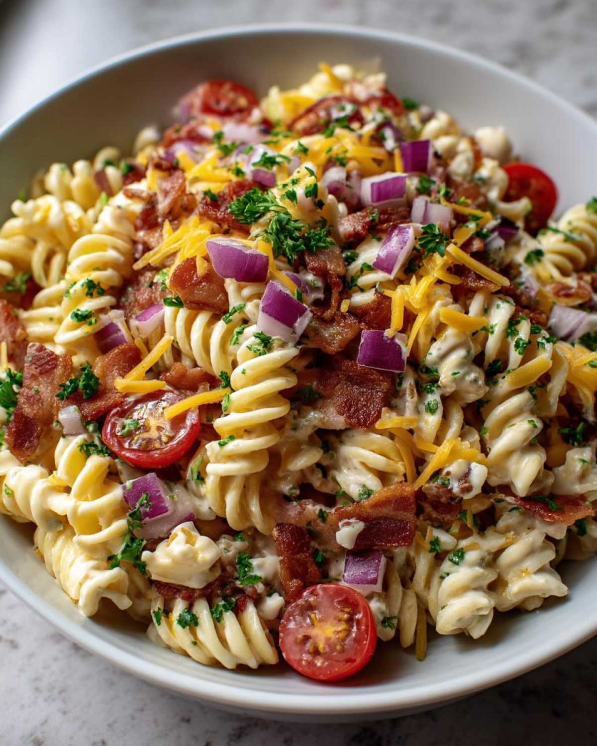 Bacon Ranch Pasta Salad