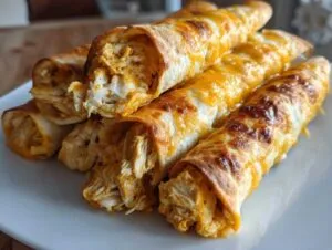 Baked Cream Cheese Chicken Taquitos