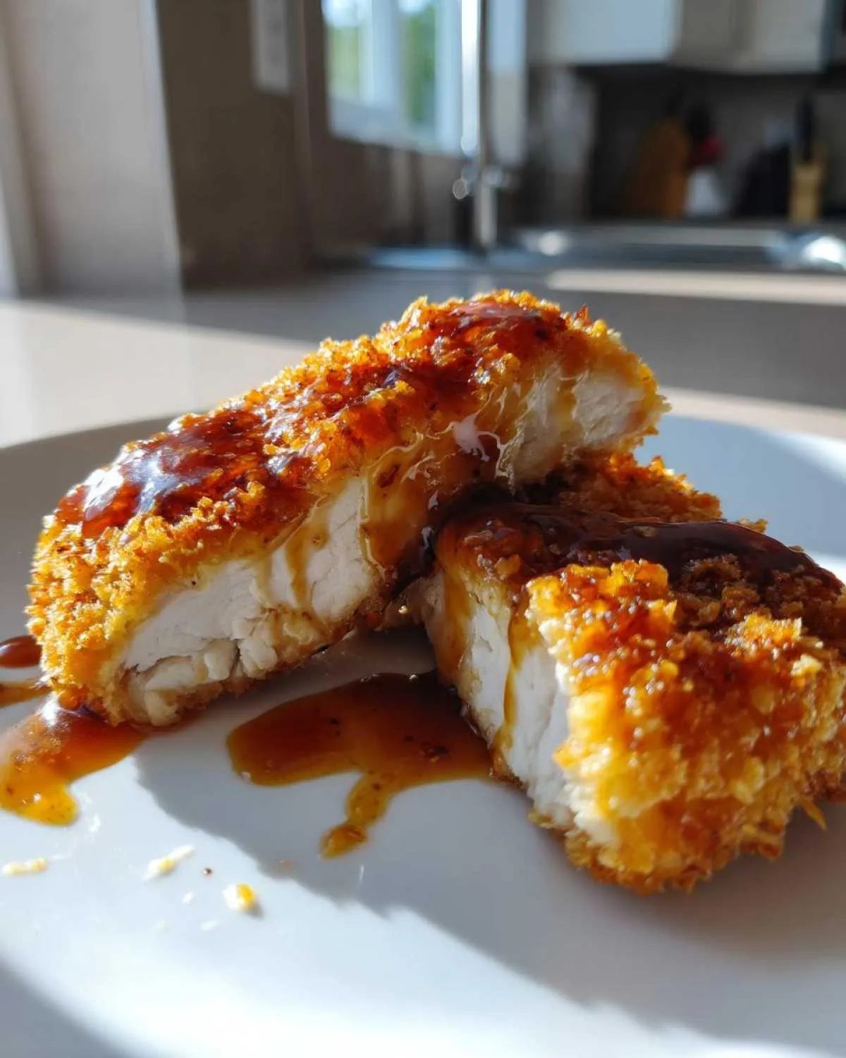 Baked Crunchy Hot Honey Chicken