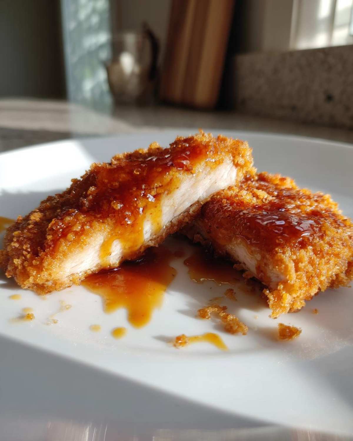 Baked Crunchy Hot Honey Chicken