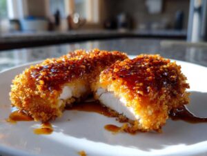 Baked Crunchy Hot Honey Chicken