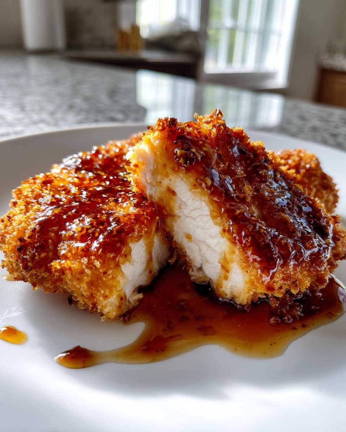 Baked Crunchy Hot Honey Chicken