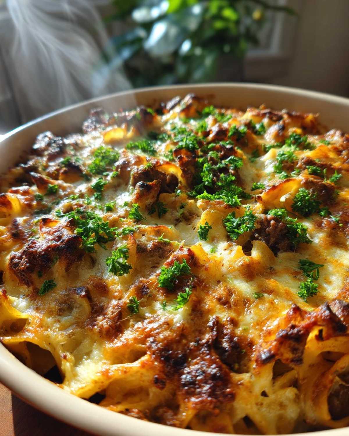 Beef stroganoff casserole