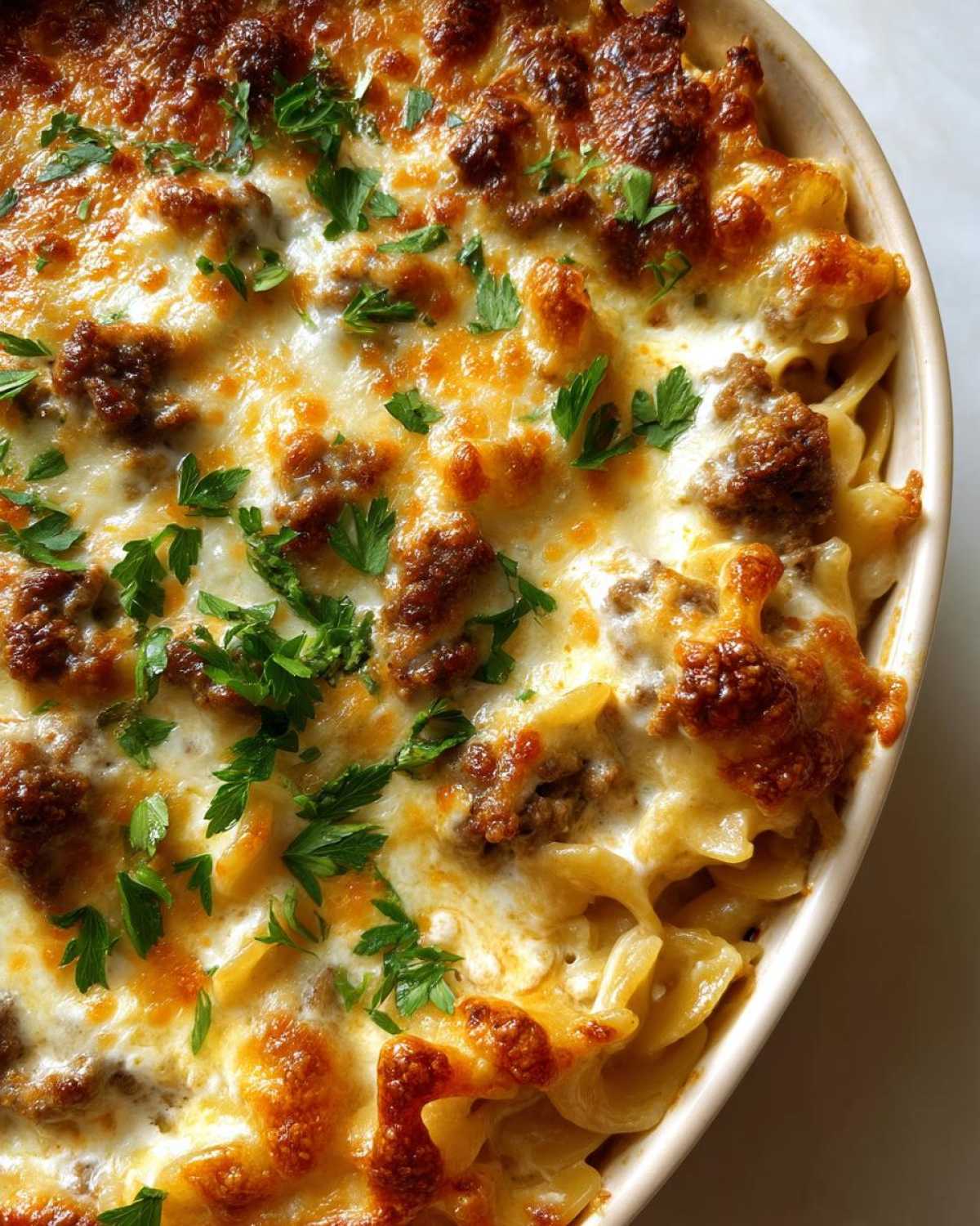Beef stroganoff casserole