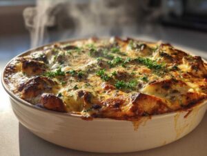 Beef stroganoff casserole