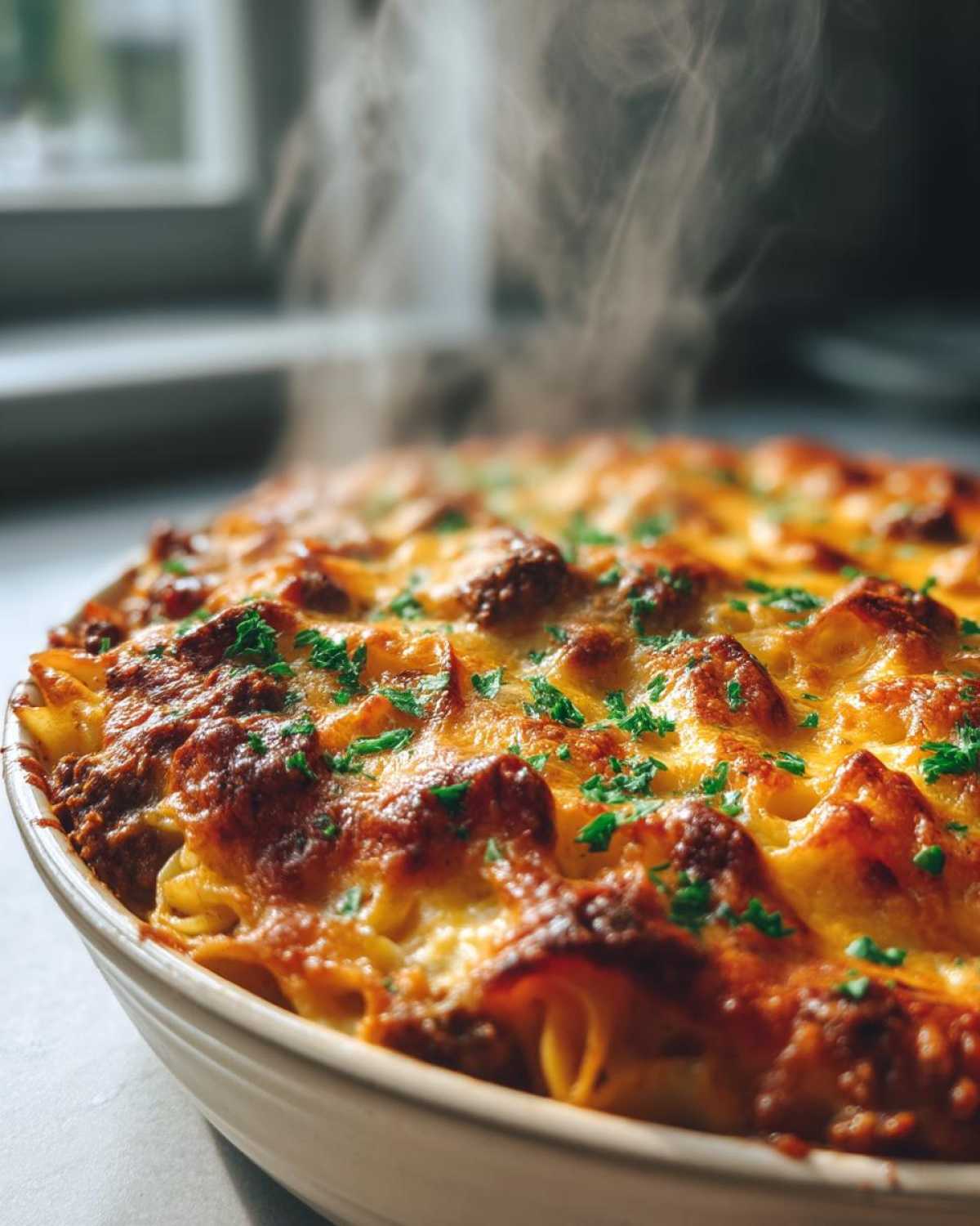 Beef stroganoff casserole