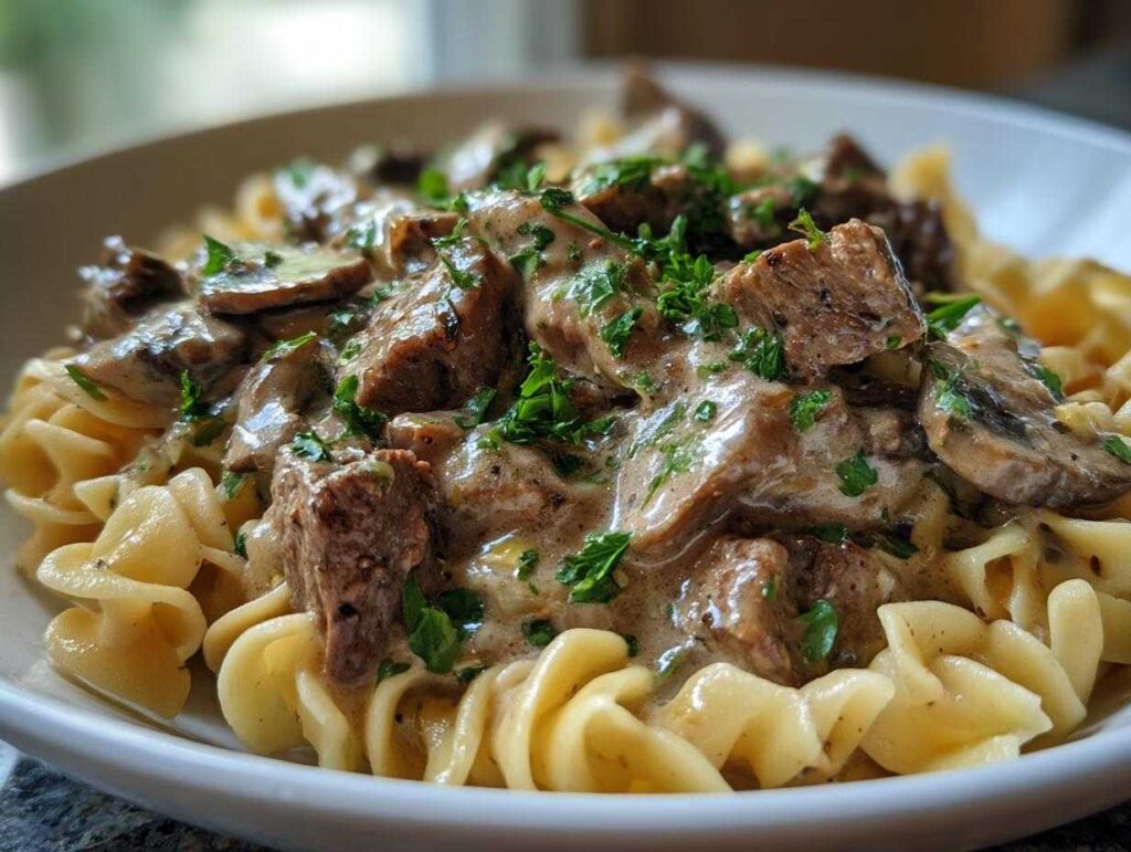 Beef stroganoff instant pot
