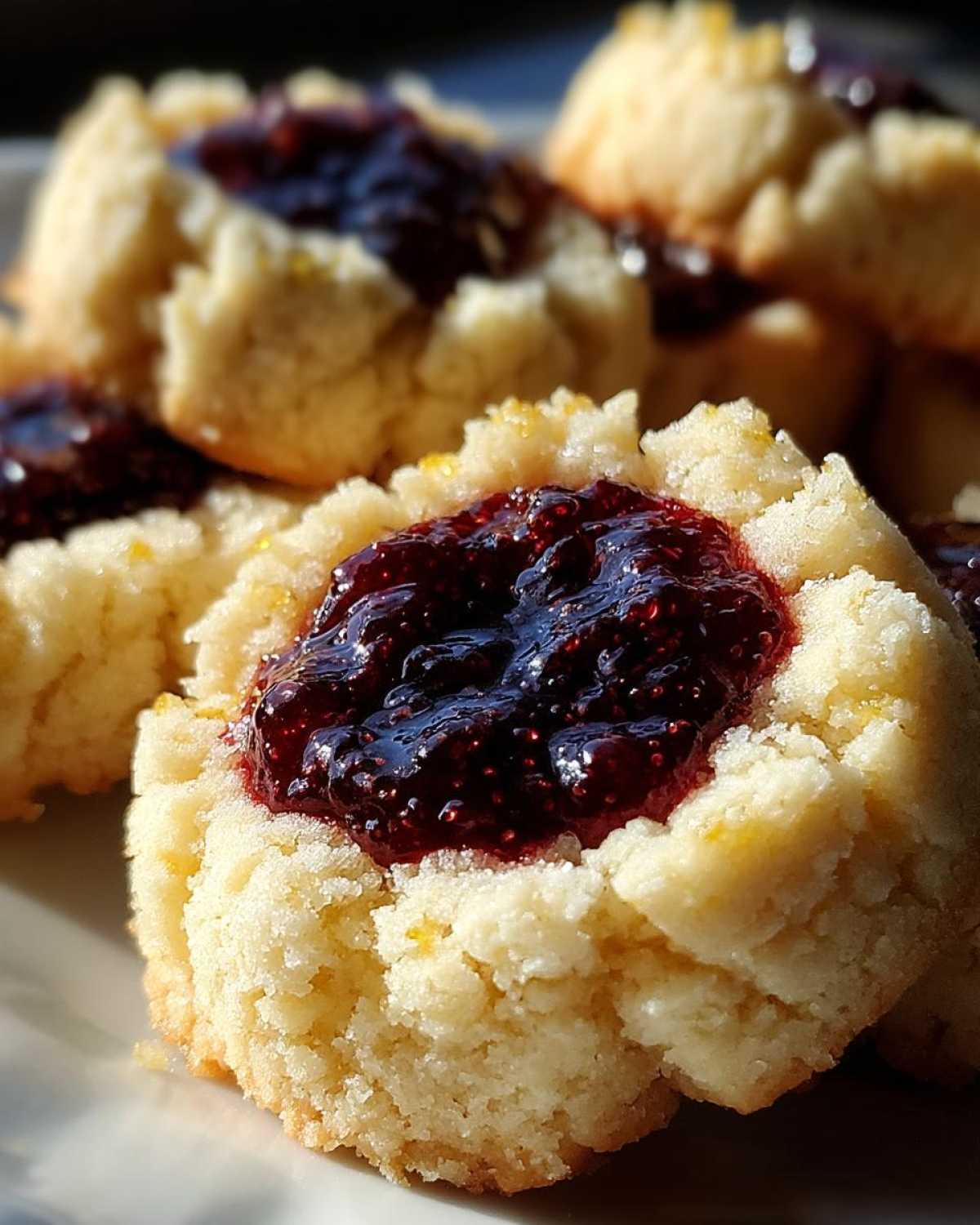 Black Raspberry and Lemon Shortbread Cookies