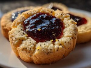 Black Raspberry and Lemon Shortbread Cookies