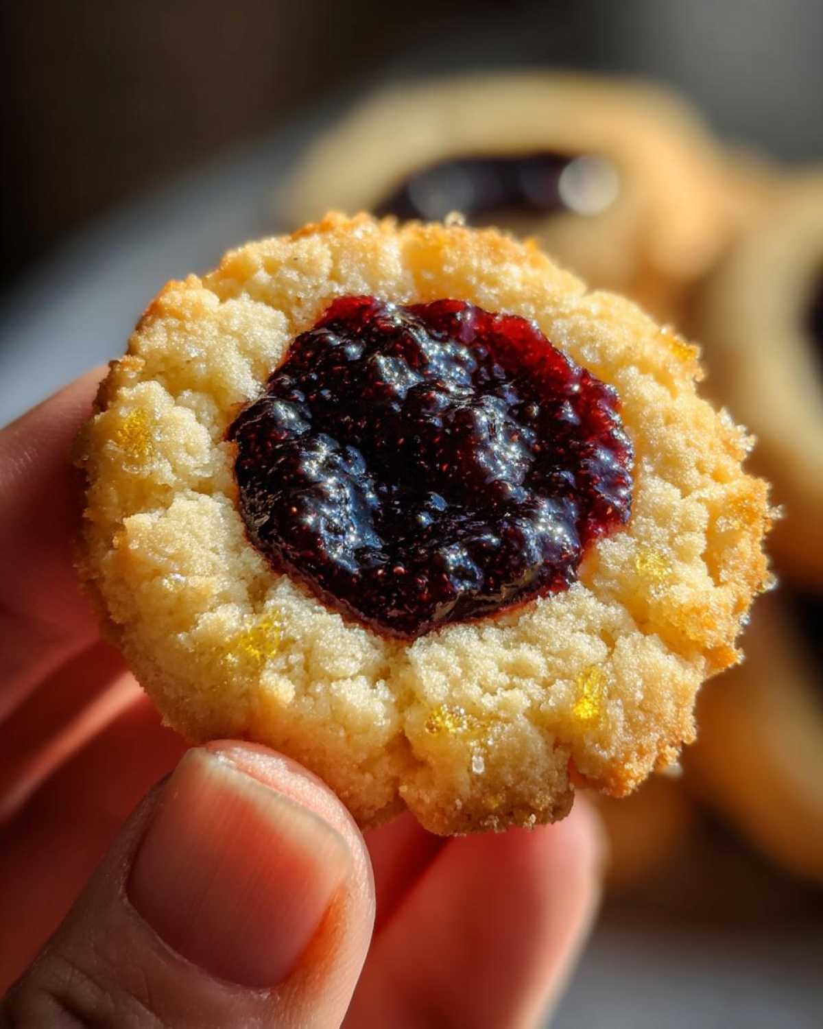 Black Raspberry and Lemon Shortbread Cookies