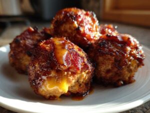 Cheddar-Stuffed BBQ Bacon Bombs