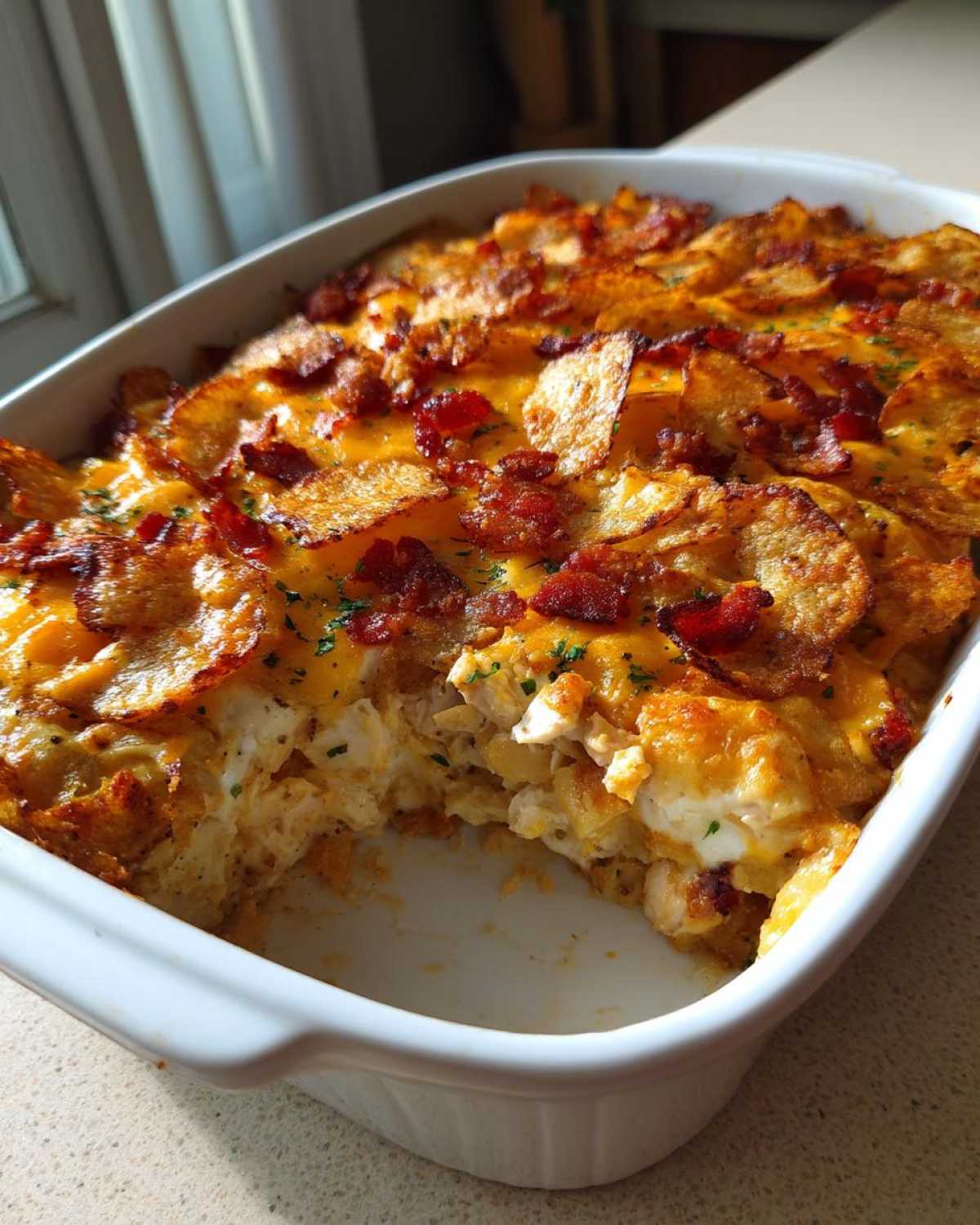 Chicken Bacon Crunch Casserole