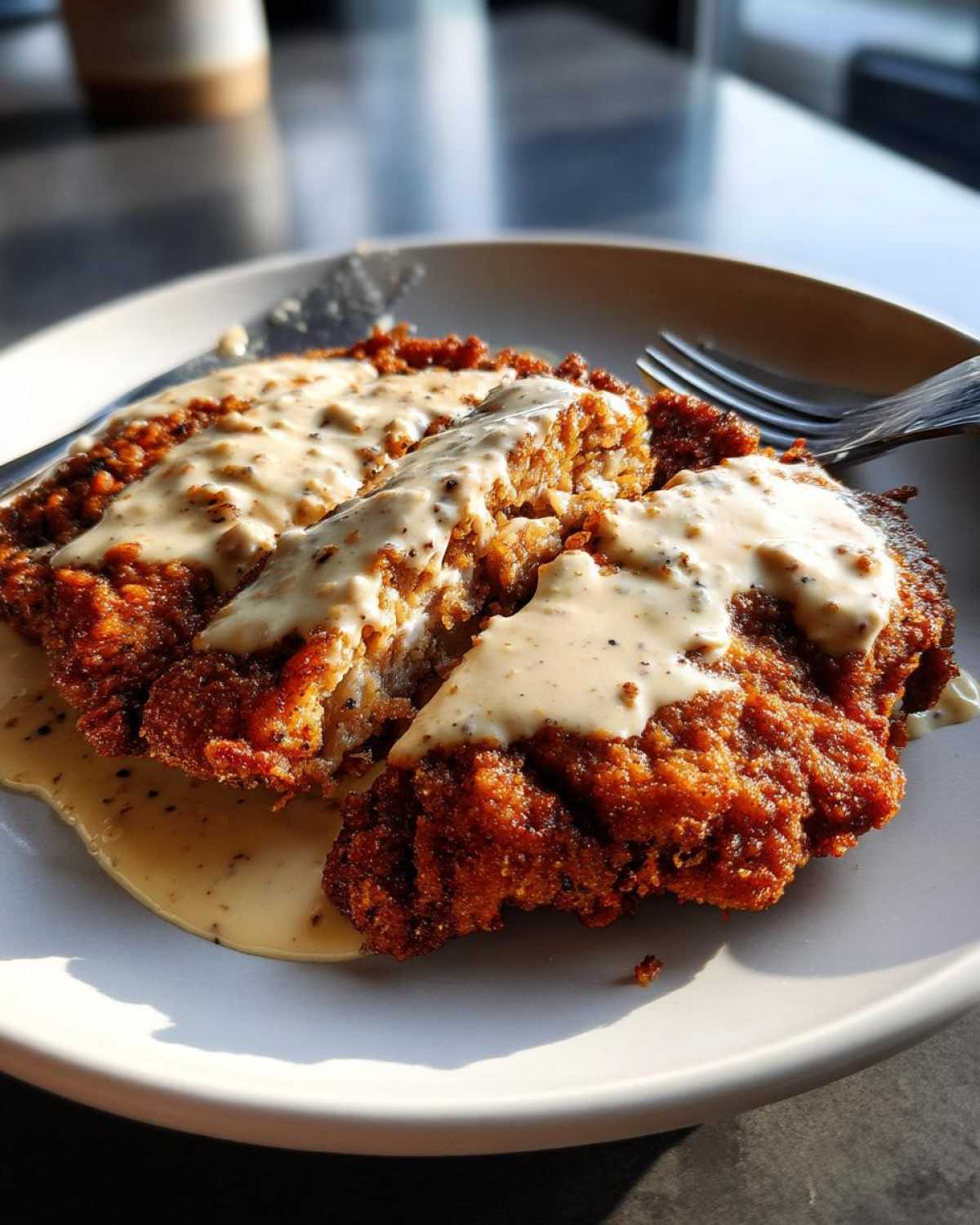 Chicken Fried Steak With Cream Gravy