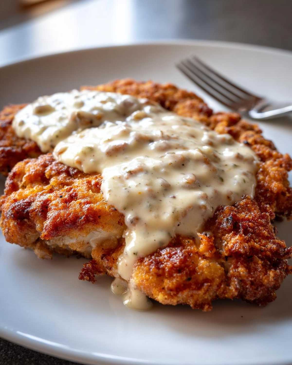 Chicken Fried Steak With Cream Gravy