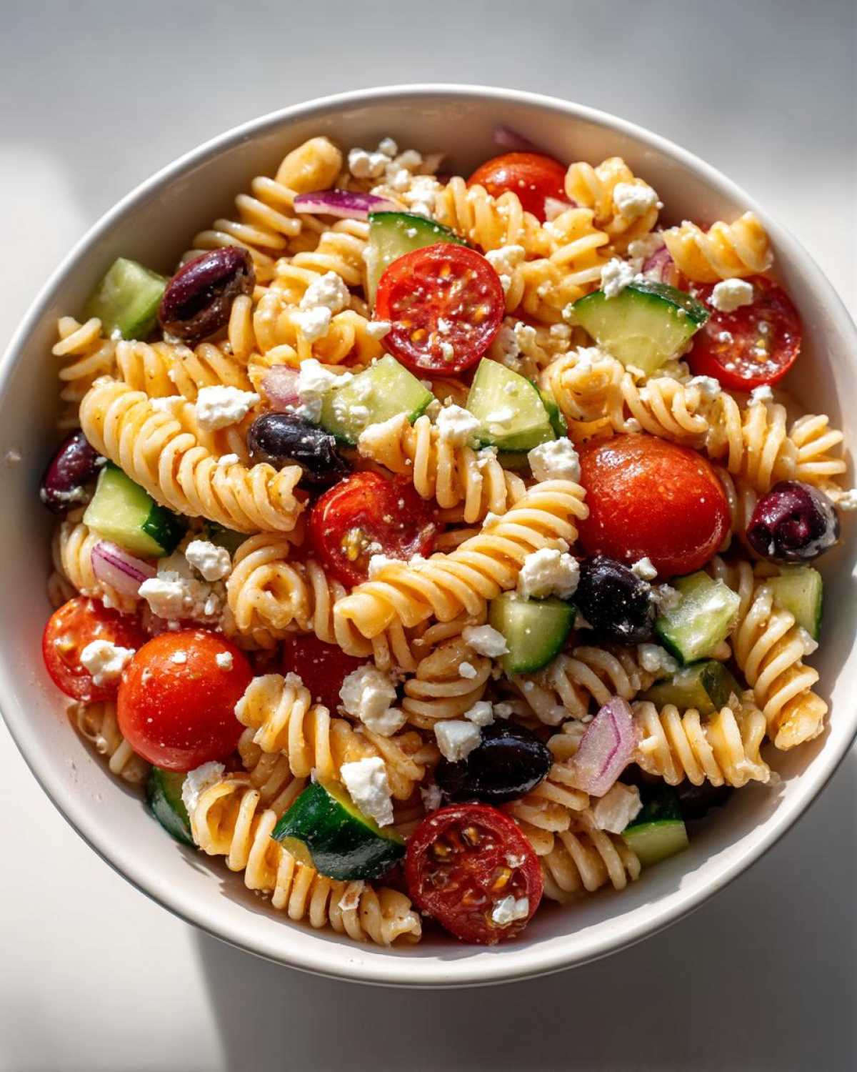 Chilled 4th of July Pasta Salad