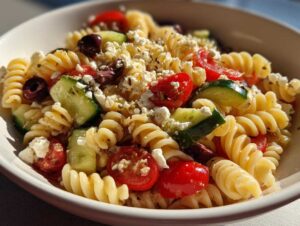 Chilled 4th of July Pasta Salad