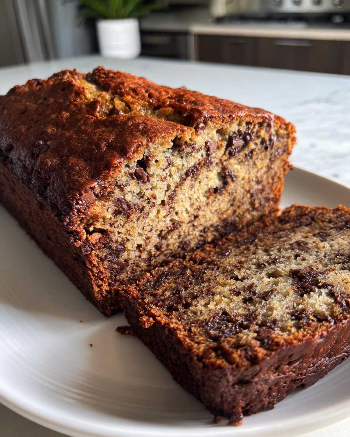 Chocolate Sourdough Banana Bread