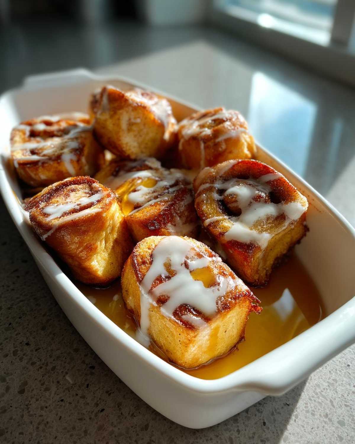 Cinnamon Roll French Toast Bites